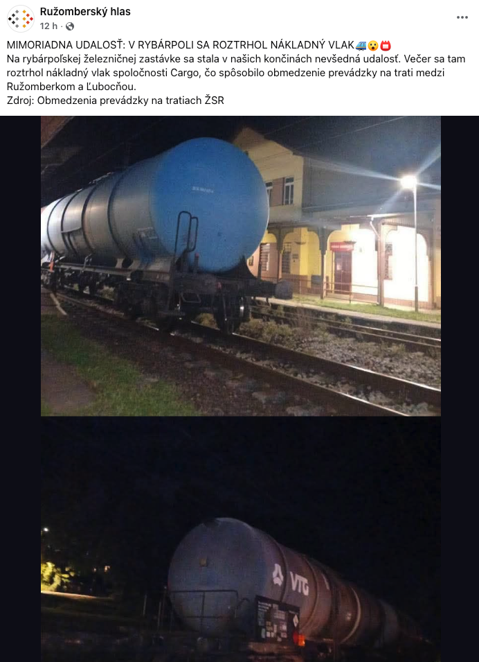 Ako sa PRAVDEPODOBNE roztrhol nákladný vlak: